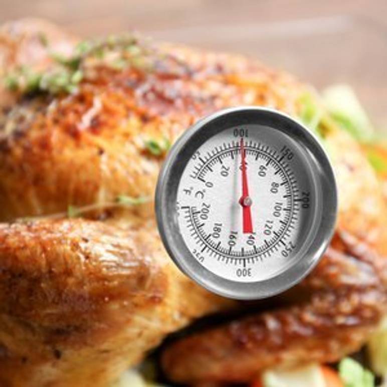 bratenthermometer zeigt temperatur an