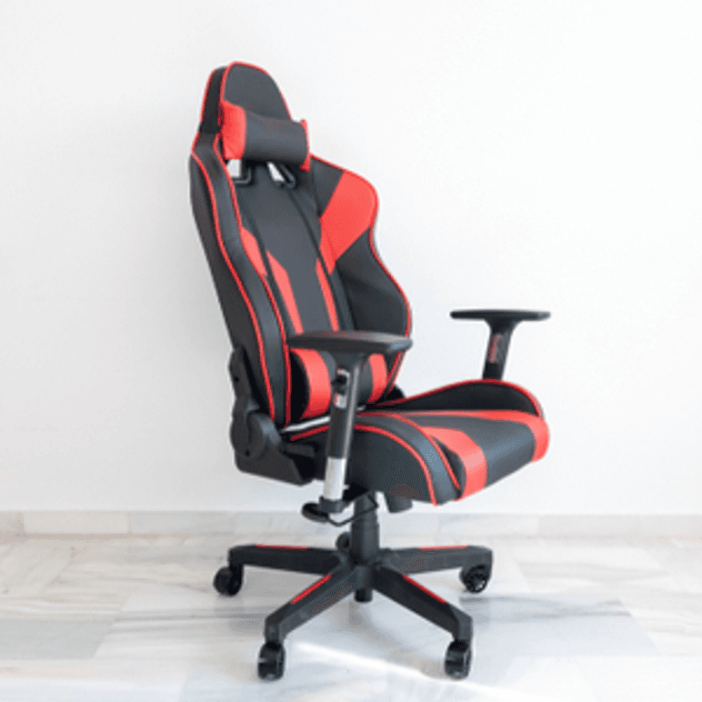 Gaming-Chefsessel mit roten und schwarzen Elementen