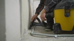 industriestaubsauger auf baustelle