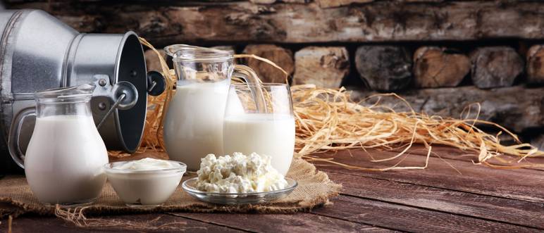 milch mit joghurt und butter