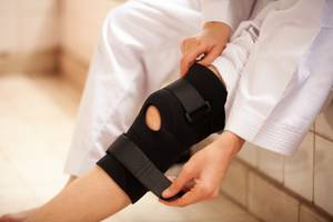 kniebandage mit klettverschluss