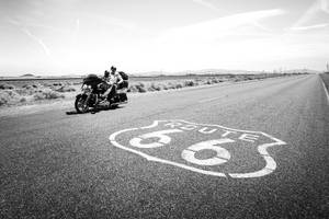 motorrad auf der route sixty six