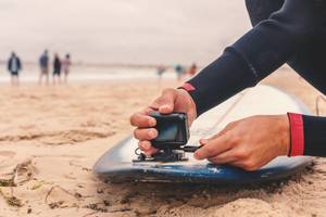 kamera am surfbrett