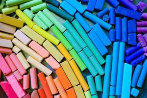 pastellkreide in vielen verschiedenen farben