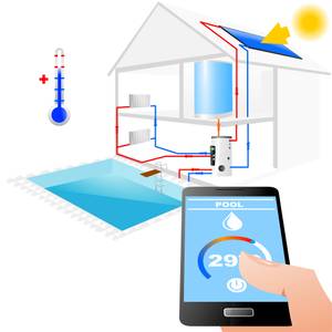 poolheizung wird per app bedient