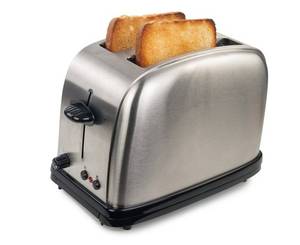 toaster aus edestahl mit verschiedenen reglern